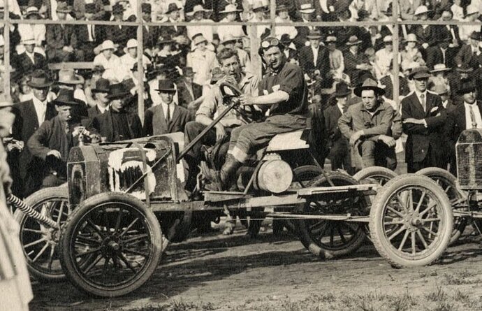 Bobby Sheldon before winning the first automobile race in Fairbanks in 1917.jpg