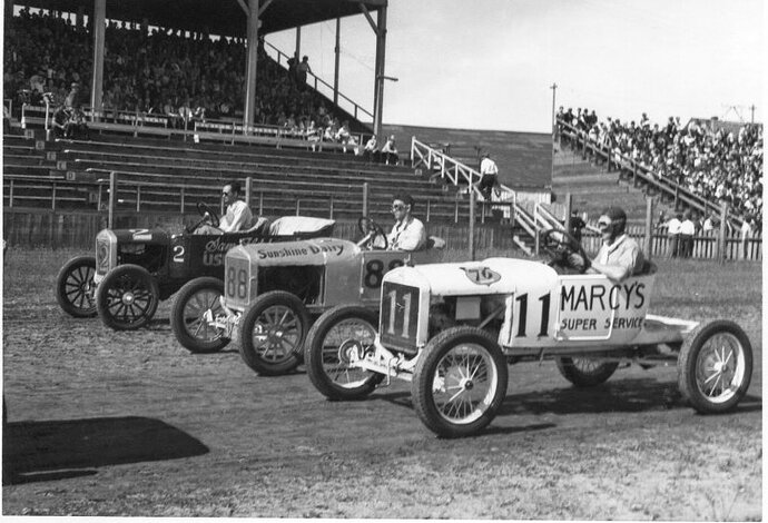 Flivver Derby; Model T Ford races at Fairgrounds, ca1940 (2).jpg