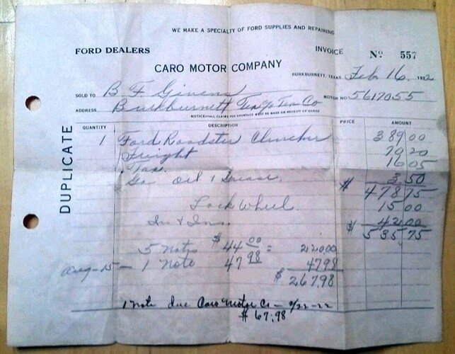 1922 Caro Motor Company invoice.jpg