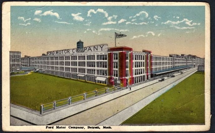 1922 Birds Eye Ford Motor Company Detroit MI.JPG